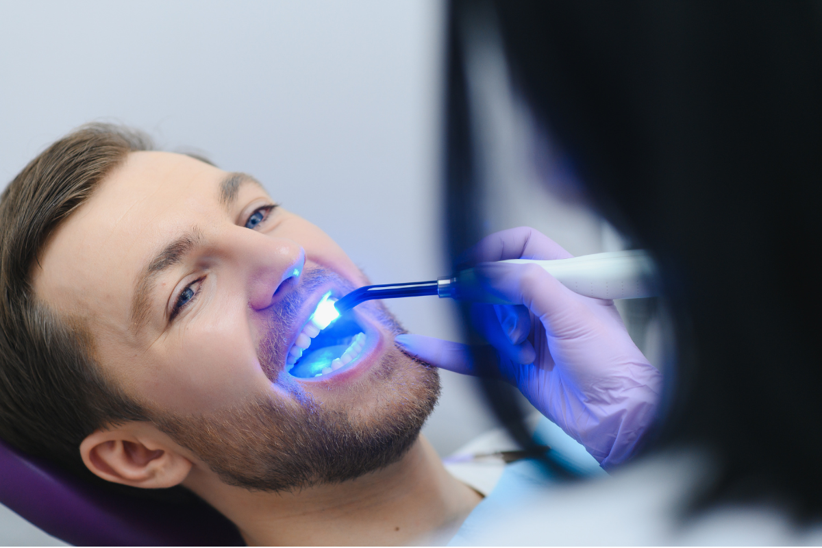 Dentist in Silverdale discussing dental care with a patient