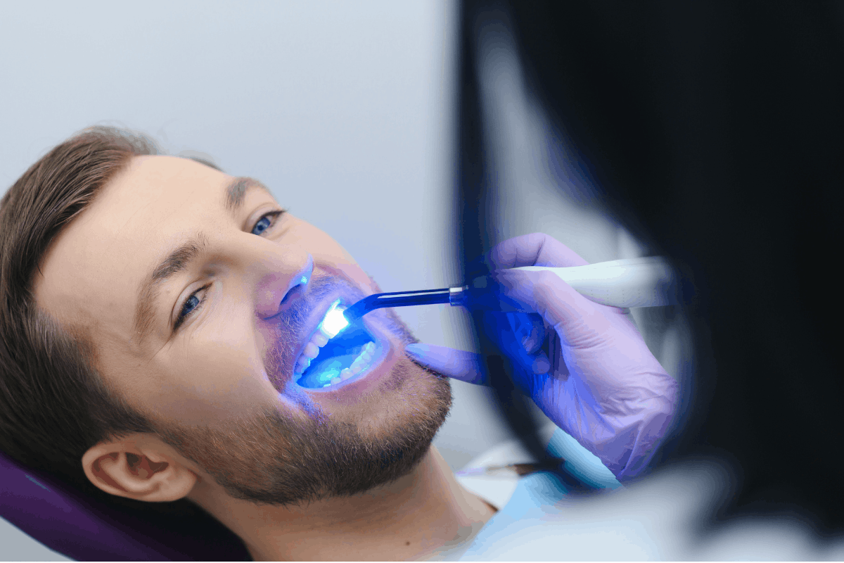 Dentist discussing dental care with a patient in Silverdale, WA